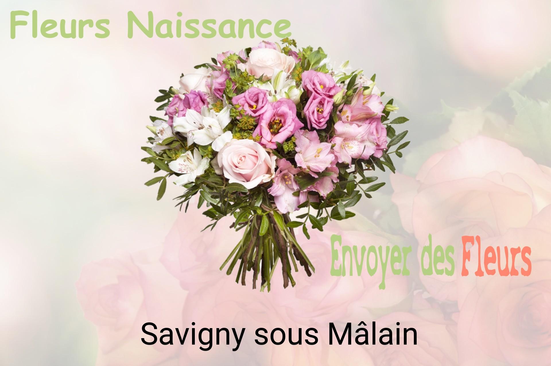 Bouquet de fleurs de naissance livré à Savigny-sous-Mâlain