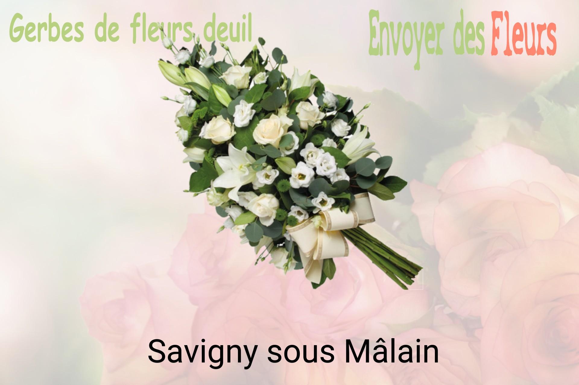 Gerbe de fleurs de deuil livrée à Savigny-sous-Mâlain